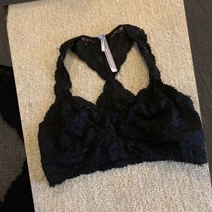 Free People Lace Bralette size M black